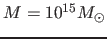 $M=10^{15} M_\odot$