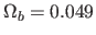 $\Omega_b=0.049$