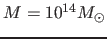 $M=10^{14} M_\odot$