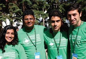 U of A Internationals Transitions program matches student volunteers with new international students, to help newcomers adjust to campus life. Those newcomers often return to the program in following years as volunteers  as did Aliza Dadani, Mohammed Ahmed, Vahid Jazayeri and Ali Gorji did.