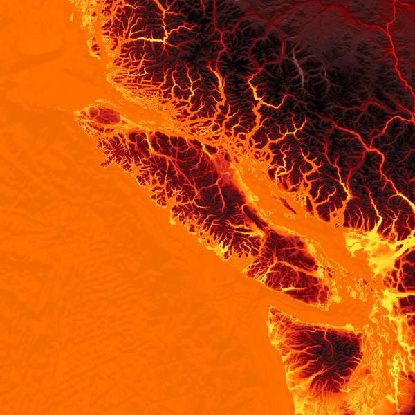 Map of Vancouver Island BC generated using Python and OpenStreetMap data