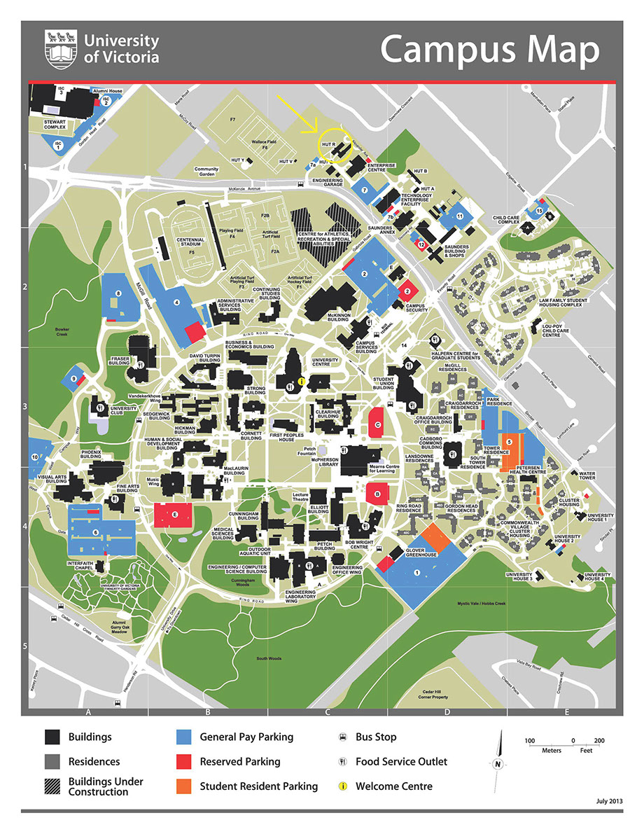 uvic map of campus Uvic Vls Lab Location uvic map of campus